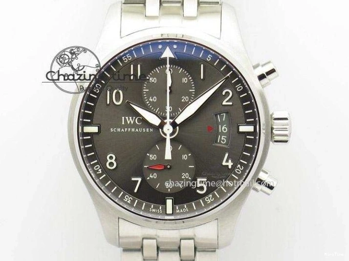 MIROTIME 0301 Pilot Chrono 20th ZF 1:1 Best Edition Black Dial On Brown Leather Strap A ZeroBulk 7236